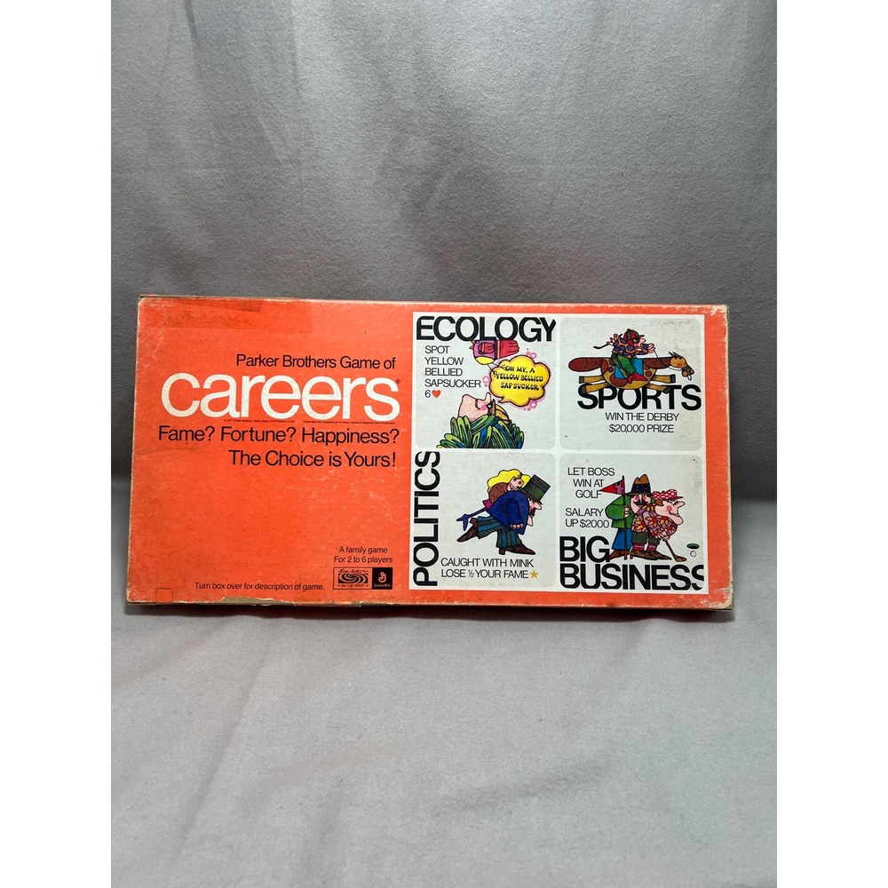 Parker Brothers Careers Board Game Orange Vintage 1971 Strategy Retro OS